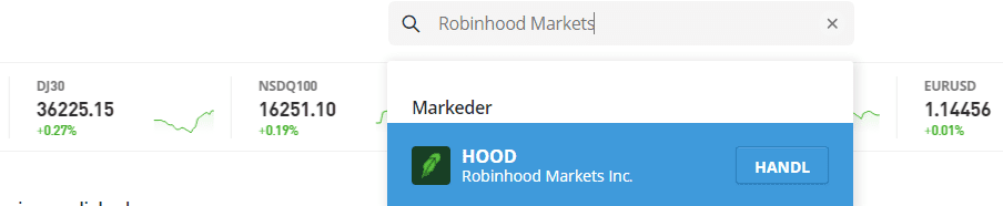 robinhood markets aktier